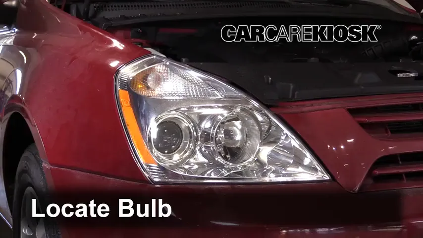 2009 Kia Sedona LX 3.8L V6 Lights Headlight (replace bulb)